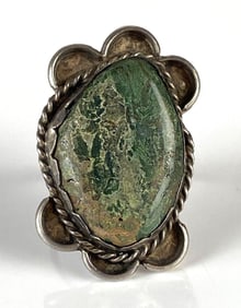 Sterling Silver Turquoise Mens Ring