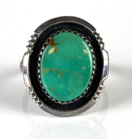 Sterling Silver Native American Turquoise Ring