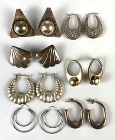 Group of Sterling Silver Earrings