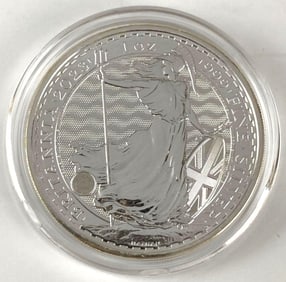 2023 Britannia 1 Oz .999 Fine Silver £2 Coin