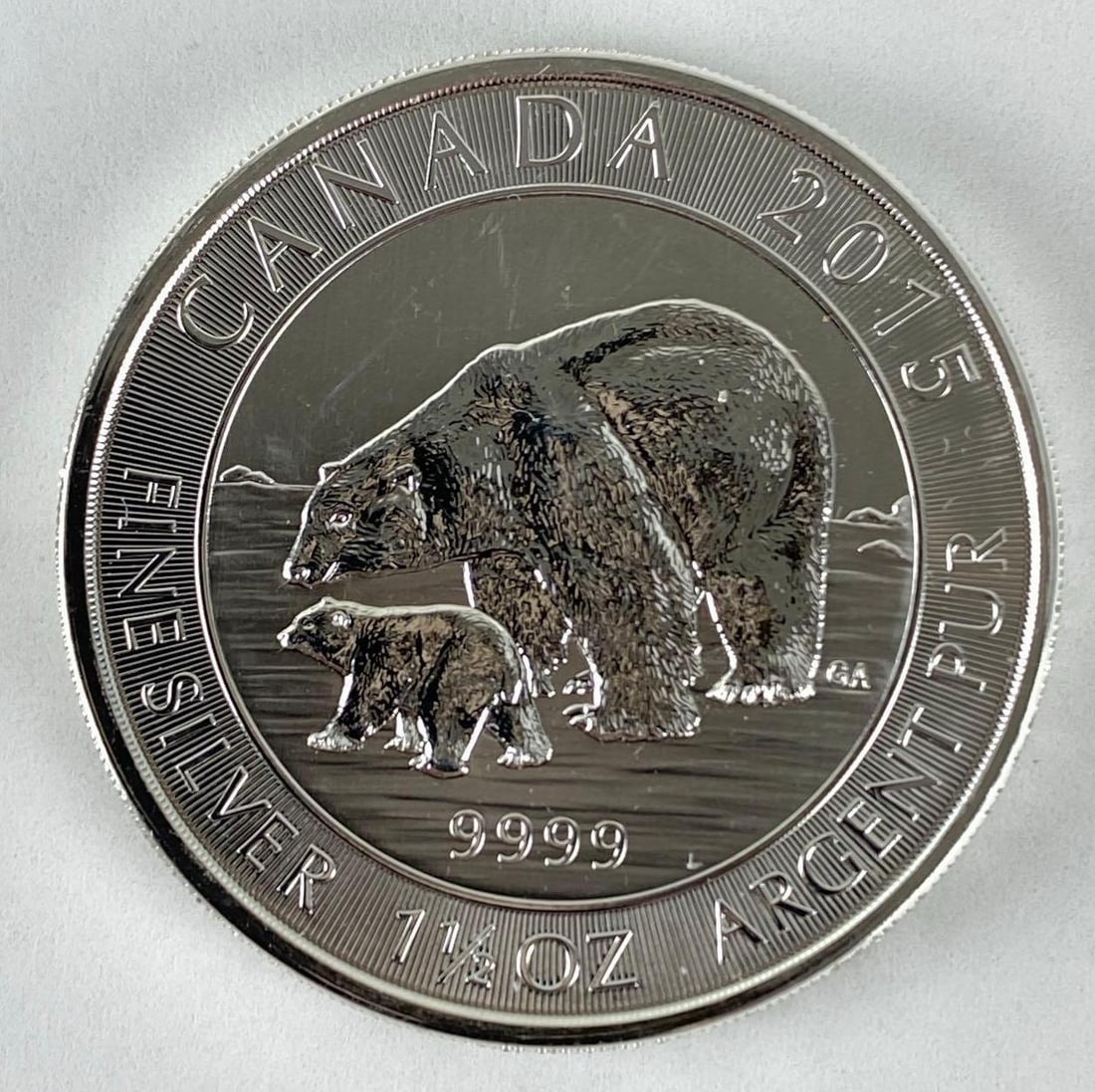 2015 Canada $8 Polar Bear 1.5 oz .999 Fine Silver Round (1 of 2)