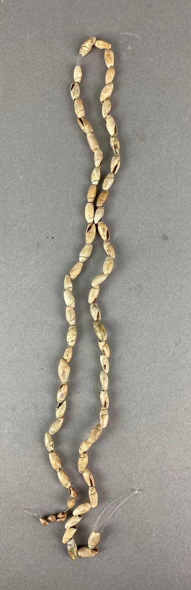 Strand of shell beads, Southern California (1 of 2)