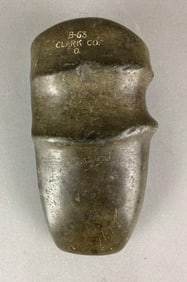 3/4 grooved axe from Clark County, Ohio; minor buffing of the bit