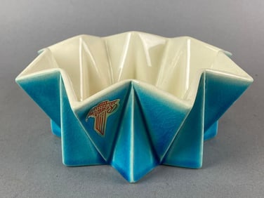 Vintage Red Wing Prismatique Ceramic Planter Bowl