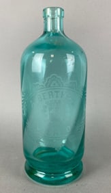 Vintage A. Bertheau Vierzon Teal Seltzer Bottle