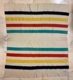 Vintage JC Penney Co Polar Star Golden Dawn Wool Blanket