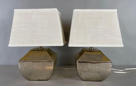Pair of Mercury Glass Table Lamps