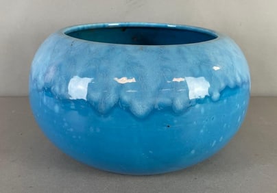 Blue Drip Glaze Ceramic Planter