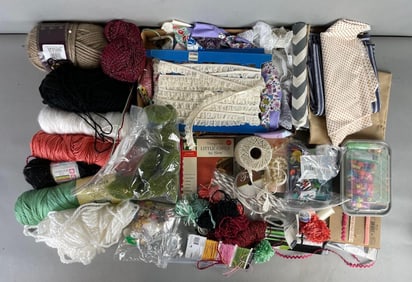 Group of Sewing and Crafting Items