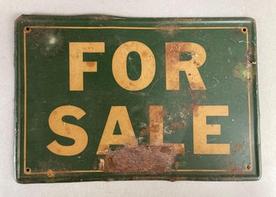 Vintage Metal For Sale Sign
