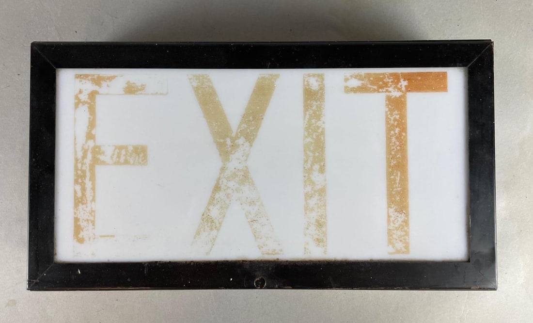 Vintage Metal Light-Up Exit Sign (1 of 2)