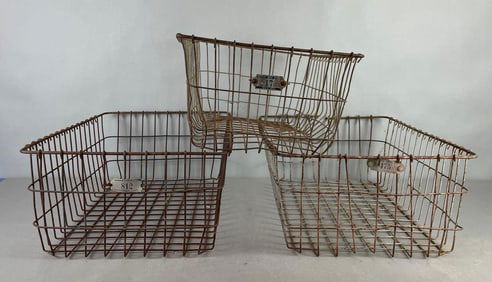 Group of Vintage Wire Baskets