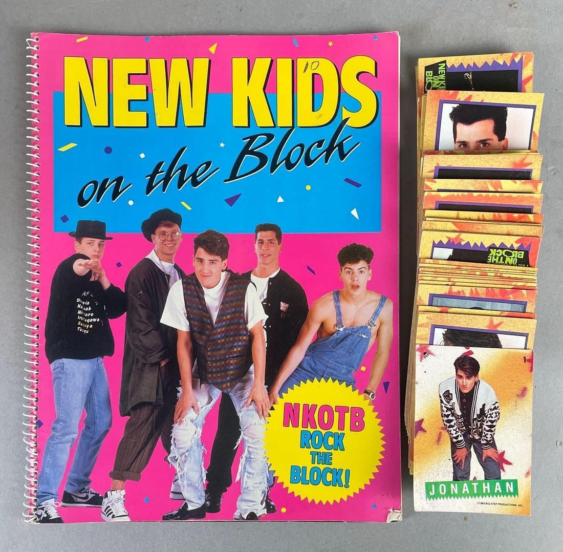Group of 1989 Big Step New Kids on the Block Cards and More: NKOTB publication measures 11" x 8 1/2"