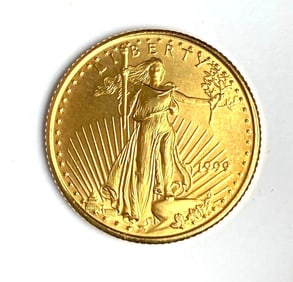1999 US Mint $5 1/10th oz American Gold Eagle