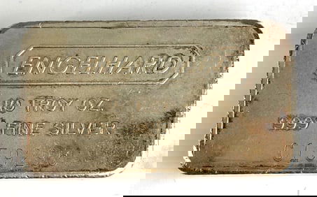 Engelhard 10oz .999 Fine Silver Ingot/ Bar