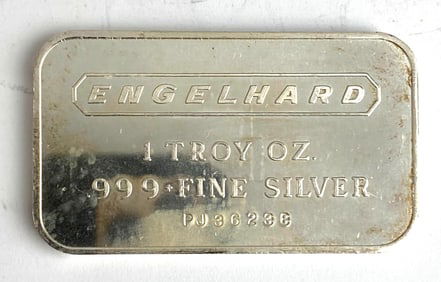 Engelhard 1 oz .999 Fine Silver Ingot/ Bar