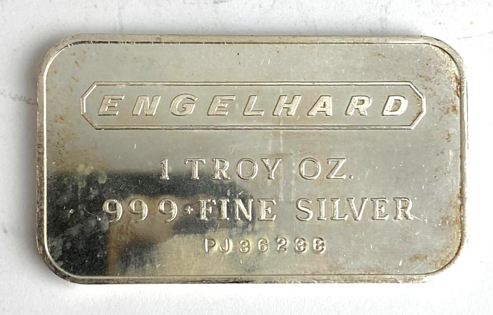 Engelhard 1 oz .999 Fine Silver Ingot/ Bar: Engelhard 1 oz .999 Fine Silver Ingot/ Bar