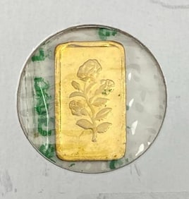 PAMP Suisse Rose 1 Gram 999.9 Fine Gold Ingot/ Bar