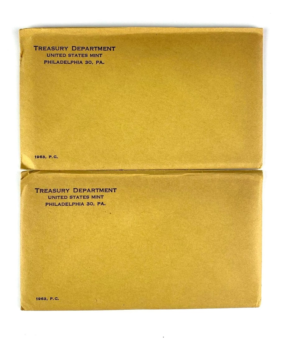 Group of 2 1963 US Mint Philadelphia Coin Proof Sets (1 of 1)