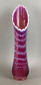 Fenton Amethyst Opalescent Hobnail Swung Vase