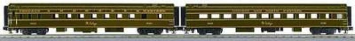 MTH O Scale C and NW Streamliner Sleeper/Diner Passenger Car Set