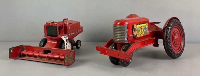 Group of 2 Pressed Steel Farm Vehicles