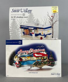 Group of Department 56 Snow Village Trailer Buildings