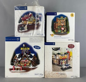 Group of Department 56 Snow Village Buildings