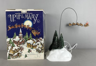 Department 56 Up Up and Away Animated Reindeer and Sleigh