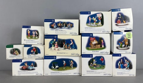 Group of Department 56 Snow Village Figurines