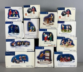Group of Department 56 Snow Village Figurines