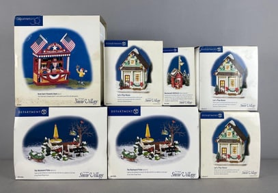 Group of Department 56 Snow Village Buildings