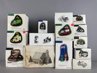Group of Department 56 Snow Village Vehicles and More