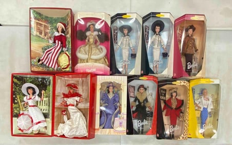 Group of Seasonal Mattel Barbie Fashion Dolls