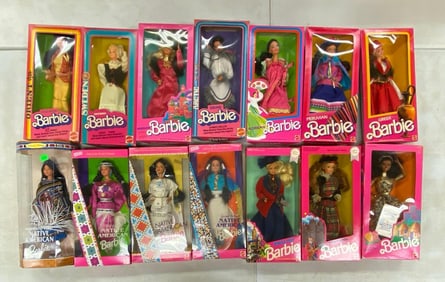 Group of International Mattel Barbie Fashion Dolls
