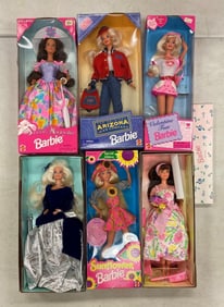 Group of Assorted Mattel Barbie Fashion Dolls and Watch