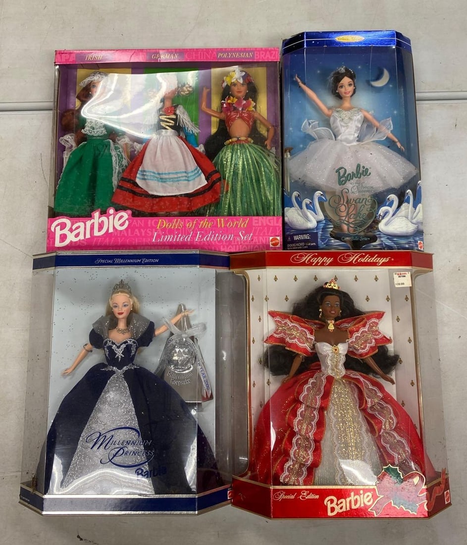 Group of Assorted Mattel Barbie Fashion Dolls: Need cleaning, each doll measures 11 1/2” H