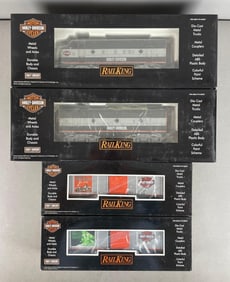 MTH Rail King O Scale Harley Davidson Diesel Locomotive and Cars