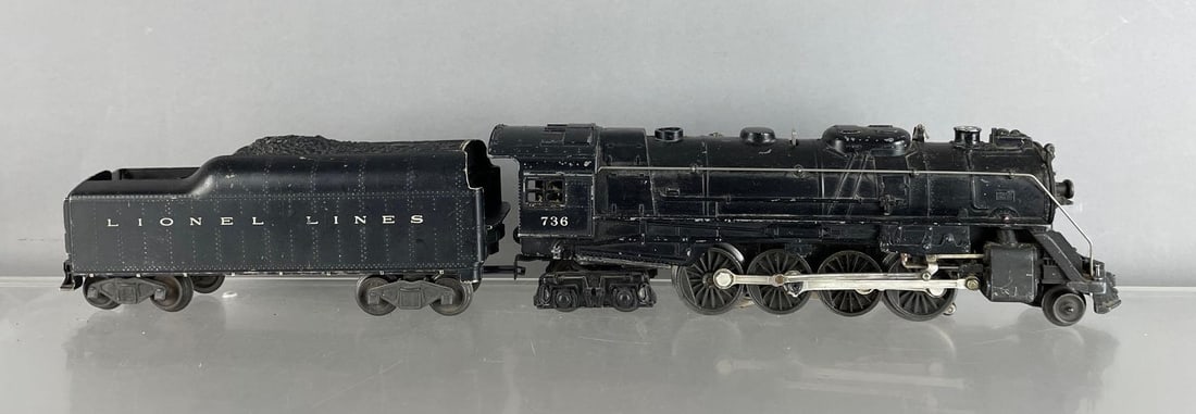 Lionel O Scale #736 Berkshire 2-8-4 Steam Engine with Tender: Untested, 20 1/2" long