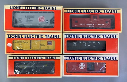 Group of 6 Lionel O Scale Train Cars