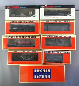 Group of 9 Lionel O Scale Train Cars