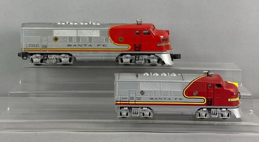 Group of 2 Lionel O Scale Santa Fe Diesel Locomotives