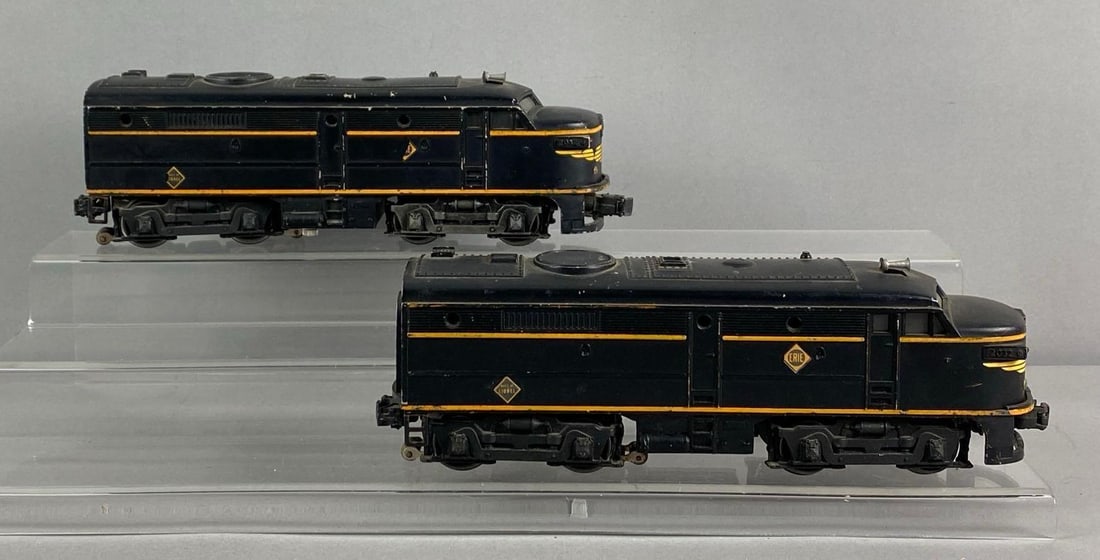 Lionel O Scale Erie #2032 Diesel Locomotives: Untested, each measures 11” W