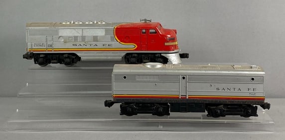 Lionel O Scale #2383 Santa Fe Diesel Locomotive And Tender