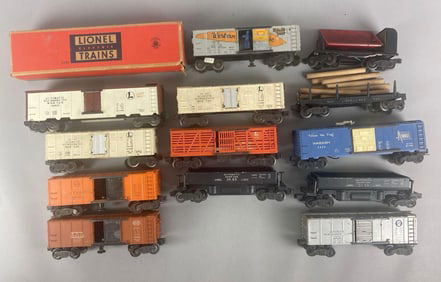 Group of Lionel O Scale Model Train Cars