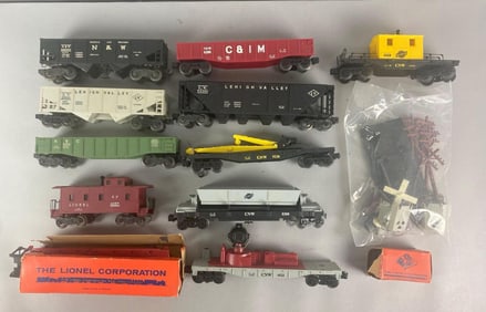 Group of Lionel O Scale Model Train Cars and More