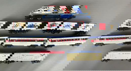 Group of Lionel O Scale United States Locomotive and Cars
