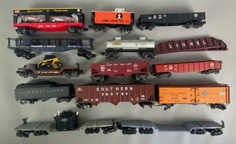 Group of Lionel O Scale Model Train Cars