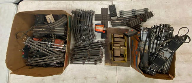Group of O Scale Model Train Tracks and More