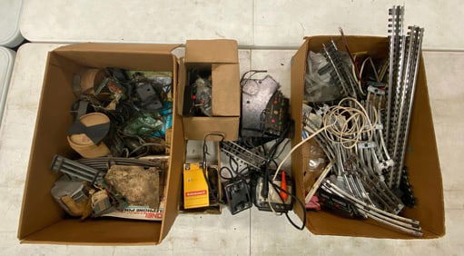 Group of O Scale Model Trains Tracks and More